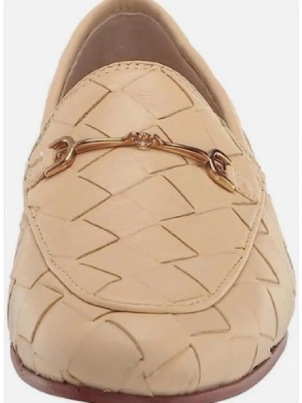 Sam Edelman Woven Leather Loafer - Beige